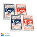 Produktbild: 4x Bee Jumbo Index Poker Spielkarten Decks 2 Rot 2 Blau USPC