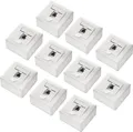 Produktbild: deleyCON 10x CAT6a Universal Netzwerkdose - 1x RJ45 Port - Geschirmt - Aufputz oder Unterputz - 10 Gigabit Ethernet Netzwerk - EIA/TIA 568A&B - Weiß