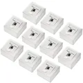 Produktbild: 10x Netzwerkdose CAT6a Datendose 1x RJ45 Netzwerk LAN DSL Dose Aufputz Unterputz