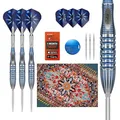 Produktbild: Target Darts Phil Taylor Steeldarts Gx2-Dartpfeil-Set, 26 g | 95-%-Tungsten-Dartpfeile, Pro Ultra No. 6-/Vapor S-Flights und Power-Titan-Schäfte, silberfarbene Swiss Nano-Points und SP-Tool inkludiert