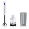Produktbild: Braun MQ10.2001.M Stabmixer weiß/blau 0,6L Mixbecher Zerkleinerer-Aufsatz 450W