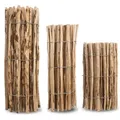 Produktbild: Kastanienzaun Staketenzaun aus Haselnuss in 26 Größen Höhen 50 cm - 150 cm Länge 5 / 10 Meter Zaun mit gut gespaltenen Stäben und sicheren Spi... - Braun