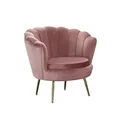 Produktbild: SalesFever Muschelsessel, Höhe: 78 cm, rose/goldfarben - rosa