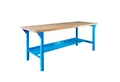 Produktbild: ADB Werkbank ADB Werkbank/Werktisch PROFI 1500 aus Buchenholz und Stahl, Lichtblau