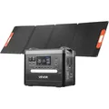 Produktbild: VEVOR Tragbare Powerstation, 2400-W-Solargenerator mit Faltbarem 200-W-Solarpanel, Erweiterbarem 2160-Wh-LiFePO4-Akku, 10 Ausgängen & Einstellbarer Eingangsleistung für Zuhause, Camping & RV