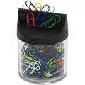 Produktbild: Wedo Büroklammerspender 2705199, magnetisch, 125 farbige Klammern, transparent