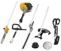 Produktbild: TEXAS Benzin Motorsense BCU52M 5in1 Profi Set Rasentrimmer Freischneider Hochentaster Hochheckenschere Kettensäge | 52cm² | 1,7PS | 2-Takt | Profi-Tragegurt | 3-Zahnmesser | 80-Zahnmesser | Fadenspule