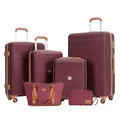 Produktbild: Travelhouse Trolleyset Bari, 4 Rollen, (Spar-Set, 6 tlg., Hartschalen Trolley-Set 6-teilig)