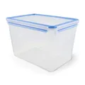 Produktbild: EMSA Clip & Close Frischhaltedose, rechteckig, 10,6 L, Maxiformat, Aufbewahrungsbox, 100 Prozent dicht, spülmaschinen-, gefrier-, mikrowellenfest, Transparent, Blau, Made in Germany, 508549