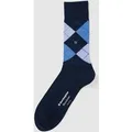 Produktbild: Burlington Socken mit Karomuster Modell 'MANCHESTER' in Marine, Größe 46-50