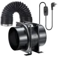 Produktbild: Ø100mm Axial Rohrventilator, Abluftventilator Kanalventilator Rohrlüfter mit ...
