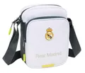 Produktbild: safta Real Madrid Equiicion 25/26 Umhängetasche mit Außentasche, Aktentasche, Umhängetasche, bequem und vielseitig, Qualität und Widerstandsfähigkeit, 16 x 6 x 22 cm, weiß, M, Casual