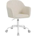 Produktbild: Woltu Drehstuhl, Creme, Textil, Drehkreuz, 58x80x58 cm, Arbeitszimmer, Bürostühle, Drehstühle