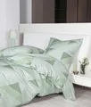 Produktbild: Janine J.D. Mako-Satin Bettwäsche 200x200 Rauten Dreieck hellgrün weiß 87065-06