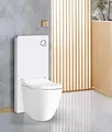 Produktbild: Weißglas Sanitärmodul für Stand-WC inkl. Betätigungsplatte