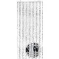 Produktbild: Kobolo Türvorhang PEARL Kunststoff Transparent Schwarz 72 Stränge 90x200 cm