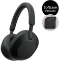 Produktbild: Sony WH1000XM5 Over-Ear-Kopfhörer (Freisprechfunktion, Hi-Res, Multi-Point-Verbindung, Noise-Cancelling, Rauschunterdrückung, Sprachsteuerung, Alexa, Google Assistant, A2DP Bluetooth, AVRCP Bluetooth, Bluetooth, HFP, HSP, inkl. Leichter Schutzhülle (Soft-Case)