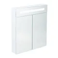 Produktbild: Led spiegelschrank Hängeschrank mit Spiegel Weißer Wandschrank 3 Fächer 2 Türen