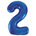Produktbild: Unique Party Supplies 55742 Riesenzahl 2 Luftballon - 86 cm - Blau