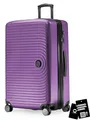 Produktbild: Hauptstadtkoffer Mitte - Großer Hartschalenkoffer + Digitaler Namensschild, TSA, 4 Rollen, Check-In Gepäck mit XL-Erweiterung, Reisegepäck 77cm, Koffer bis 23kg Gepäck, 130 Liter, Aubergine