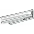 Produktbild: Handtuchhalter 2-armig kurz Aluminiumoptik ausziehbar