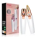Produktbild: URAQT Gesichtshaarentferner für frauen, 2 in 1 USB 2 Stück (1er Pack), Weiß 