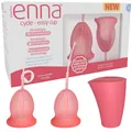 Produktbild: enna Cycle EASY Größe L - 2 Menstruationskörbchen + Sterilisator und Transportbox