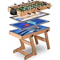 Produktbild: 4-in-1 Tischtennistisch Billard Bowling Stabile Konstruktion Zusammenklappbar