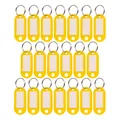 Produktbild: Wintex 100x Schlüsselanhänger beschriftbar - Strapazierfähige Schlüssel Anhänger mit Etiketten - Farbige Schlüsselanhänger zum Beschriften für Organisation oder Reisen - Gelb