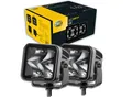 Produktbild: HELLA LED Zusatzscheinwerfer Black Magic Cube Set 3,2 Zoll 3000 echte Lumen Spotausleuchtung - 2 Stk Set quadratisch Offroad LED Arbeitsscheinwerfer 12V - 24V für Auto SUV ATV Motorrad 1FA 358 176-821