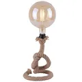 Produktbild: Schreib Nacht Tisch Leuchte RETRO Seil Wohn Ess Zimmer Beistell Beleuchtung Vintage Design Lese Lampe
