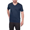 Produktbild: HRM T-Shirt Mens Luxury V-Neck Tees Blau Navy L