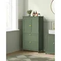 Produktbild: VASAGLE Badkommode, Badezimmerschrank mit 2 Türen und 2 Schubladen, verstellbare Ablage, 30 x 60 x 110 cm - Grün