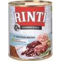 Produktbild: Rinti Kennerfleisch Geflügelelherzen Nassfutter 800g