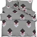 Produktbild: vidaXL Bettwäsche-Set Grau 220x240 cm Baumwolle