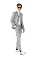 Produktbild: OppoSuits Discoballer Glänzender Anzug für Teenager Jungen - Abschlussball- und Hochzeitsfeier-Outfit - einschließlich Blazer, Hose und Krawatte - Mehrfarbig - Größe 10 Jahre