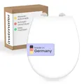 Produktbild: instmaier Alma | Toilettendeckel mit Absenkautomatik | Weiß | Made in Germany | Ovale Form | Toilettensitz aus Duroplast | Leicht abzunehmende Toilettenbrille | WC-Sitz stabil bis 250kg
