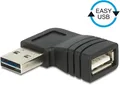 Produktbild: USB Adapter Delock A -> A 90° St/Bu gewinkelt