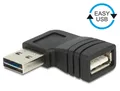 Produktbild: EASY USB 2.0 90° Winkeladapter A Stecker - A Buchse links/rechts schwarz