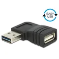 Produktbild: Delock Adapter EASY-USB 2.0-A Stecker > USB 2.0-A Buchse gewinkelt links/rechts