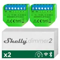 Produktbild: Shelly Dimmer 2 | Intelligenter Wlan Dimmer | Kein Neutralleiter nötig | Hausautomatisierung | Kompatibel mit Alexa & Google Home | iOS Android App | Kein Hub erforderlich | Dimmbare Lichter (2 Pack)