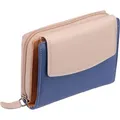 Produktbild: Leder Damenbörse LEMONDO, hellblau-mandarine-beige