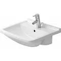 Produktbild: Duravit Halbeinbauwaschtisch Starck 3 55cm, mit Überlauf, 03105500001, Farbe: Weiß mit Wondergliss