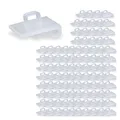 Produktbild: 100x Deckenclip für Rasterdecken | deckenbündig | Öse Ø4,5 | Plastik transparent