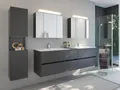 Produktbild: Magnolia Home Badmöbelset Taifun 190cm 4tlg mit 2X Spiegelschrank & Seitenschrank