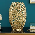 Produktbild: Filigrane Design Vase ABSTRACT LEAF gold 40cm Handarbeit Blumenvase Dekovase