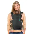 Produktbild: Infantino Flip 4-in-1 Light & Airy Babytrage – Atmungsaktiv, Lordosenstütze, Verstellbarer Hüftgurt, Kopfstütze, Ergonomischer Sitz, Weiche Riemen für Neugeborene von 3,6-14,5 kg, Dunkelgrau
