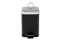 Produktbild: HTI-Living Kosmetikeimer Treteimer eckig Jannik 3 Liter Schwarz Silber, Mülleimer Kosmetikeimer mit Soft-Close-Deckel