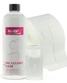 Produktbild: NAILS FACTORY | N&BF Nagel Cleaner Set 1000ml + Dispenser Pumpflasche + 1000 Zelletten Cellulose Pads (2 Rollen à 500 Stück) - 70% Isopropanol-Alkohol isopropylalkohol 1L – für Gelnägel – (Weiss 150)