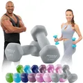 Produktbild: Miweba Sports Neopren Hantelset NKH100 | 𝐏𝐫𝐨𝐟𝐢 Hantel - Hexagon Hanteln Set - Kurzhanteln - Kurzhantel Set - Gymnastikhanteln - Hantel Set - Dumbbell - 0,5-10 Kg (2X 0.5 kg, Grau)